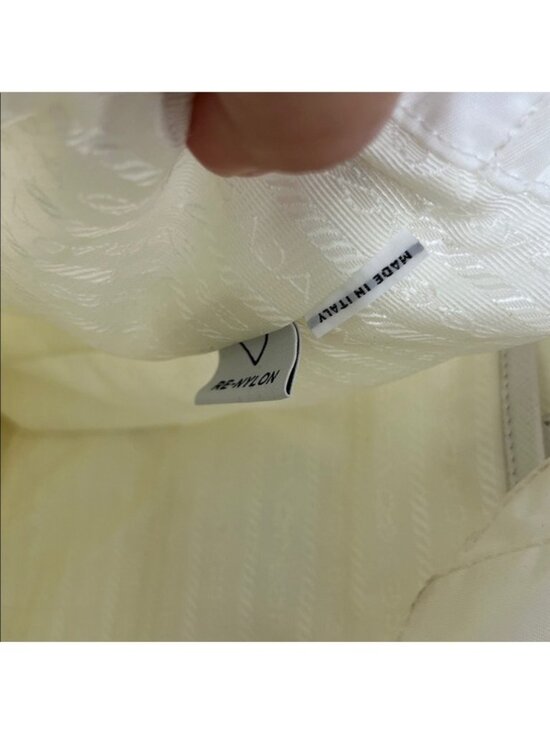 PRADA White Logo Re-Nylon Backpack Unisex Italy main image 7